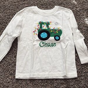 Kids White Tractor Shirt